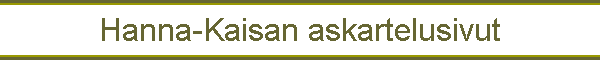 Hanna-Kaisan askartelusivut